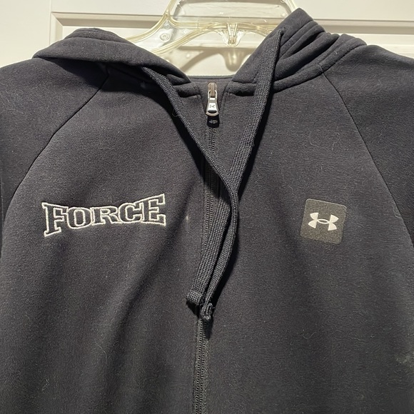 Under Armour Unisex hooded sweatshirt size MD loose fit black - Picture 2 of 6
